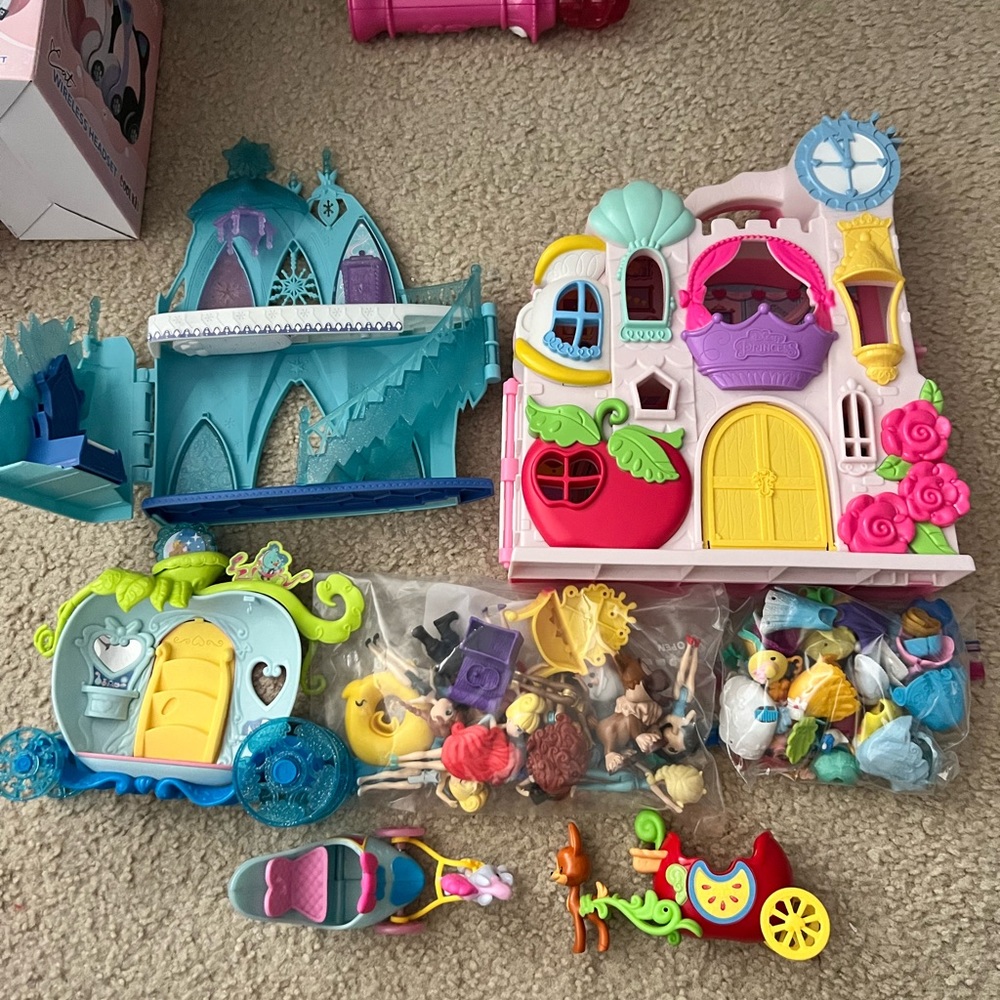 Disney Little Kingdom castle, frozen castle, Cinderella carriage plus more